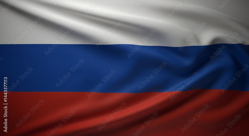 Fototapeta premium Russian Flag Waving