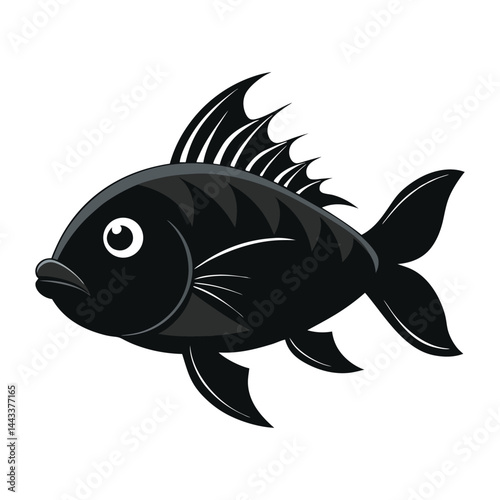 109 Vactor Fish black  Tuna fish vactor illustration Fish paint  Fresh Milk Fish