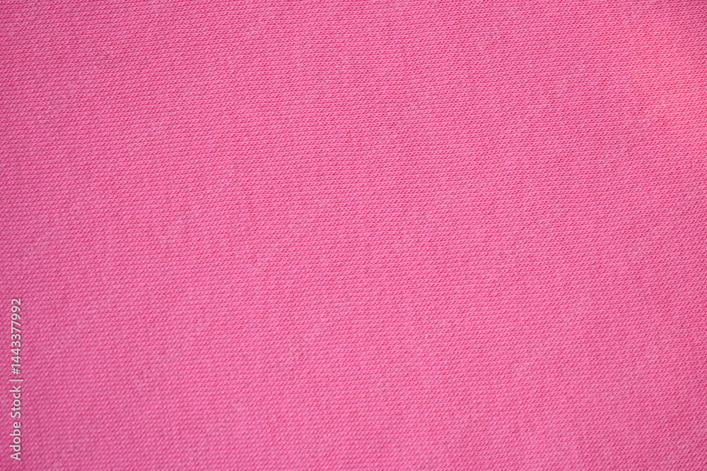 Fototapeta premium Pink fleece fabric texture, macro texture fleece pink fabric photo above as background