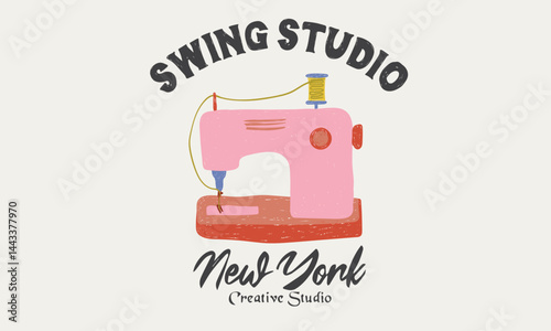 Swing accessories graphic print artwork. New york fashion studio design for fashion, top, dress, graphics, slogan tee, posters and others. Abstract art.