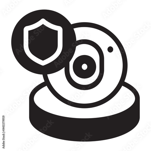 security camera glyph icon