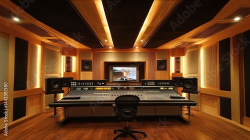 Professional recording studio interior
