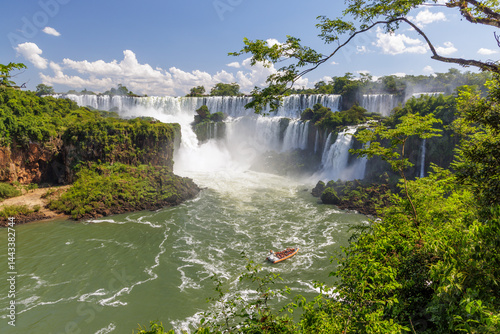 Beautiful view of the Iguazu Falls in Misiones, Argentina.