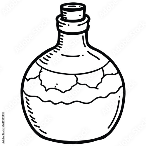 Water Bottle and Flask Canteen, thermos, collapsible water container Vector silhouette