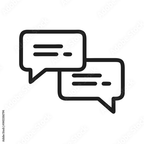 Speech Bubbles with FAQ Label Icon — Questions, Support, Information Symbol