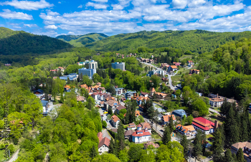 Obraz na płótnie Sovata resort - Romania seen from above in summer w salonie