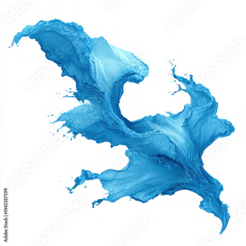 Blue Water Splash Isolated ...