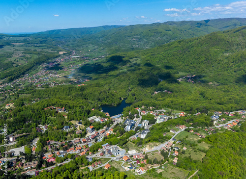 Sovata resort - Romania seen from above in summer