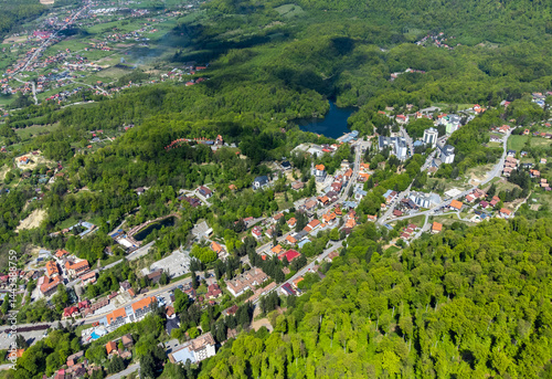 Obraz na płótnie Sovata resort - Romania seen from above in summer w salonie