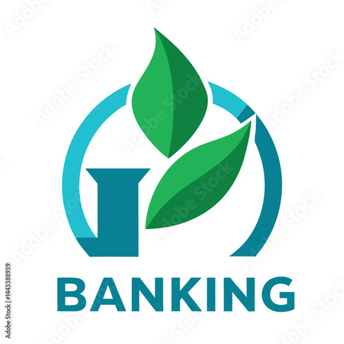eco friendly logo design and banking leaf icon vector illustration