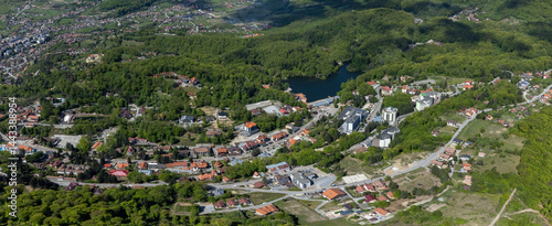 Obraz na płótnie Sovata resort - Romania seen from above in summer w salonie