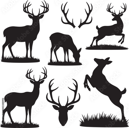 deer silhouette collection
