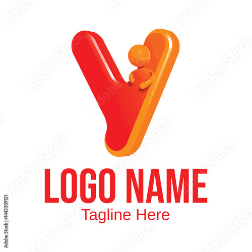 Vector Illustration of an Abstract Symbol with Multi Colored Friendship Bonds Represented by Curve Segments of Circle. Logo with Copy space for your Brand Company.