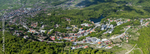 Obraz na płótnie Aerial view of the Sovata resort in Mures County - Romania w salonie