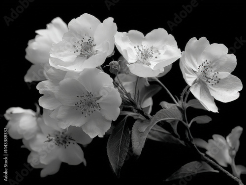 Flowers Black Background