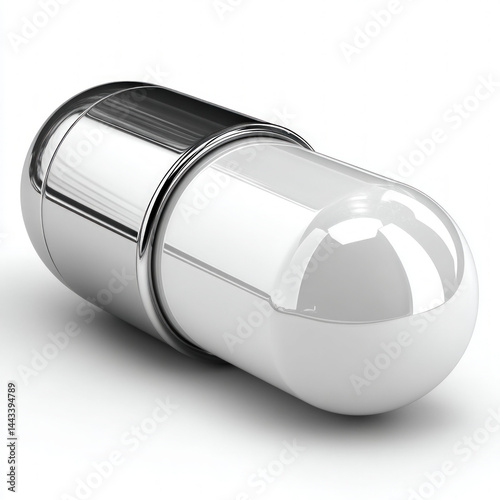 White Capsule Isolated