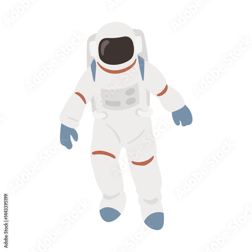 手描きのシンプルな宇宙飛行士のイラスト
