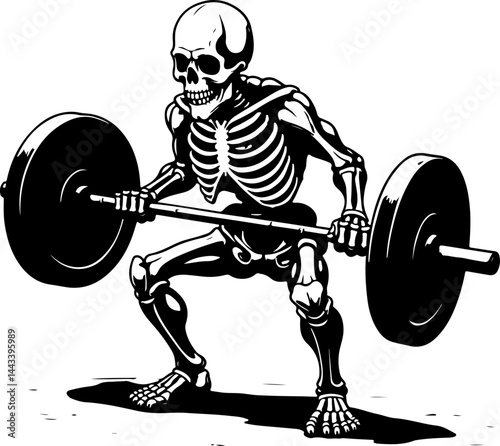 Bodybuilder with Barbell and Weights gym vector