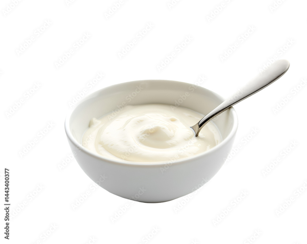 Elegant Creamy White Yogurt Still Life, A Crisp High Contrast Photograph Showcasing Culinary Delights and Dietary Wellness Against a Minimalist Setting Elegant Creamy White Yogurt Still Life, A Crisp High Contrast Photograph Showcasing Culinary Delights and Dietary Wellness Against a Minimalist Setting