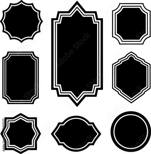 collections of decorative frames vector illustration