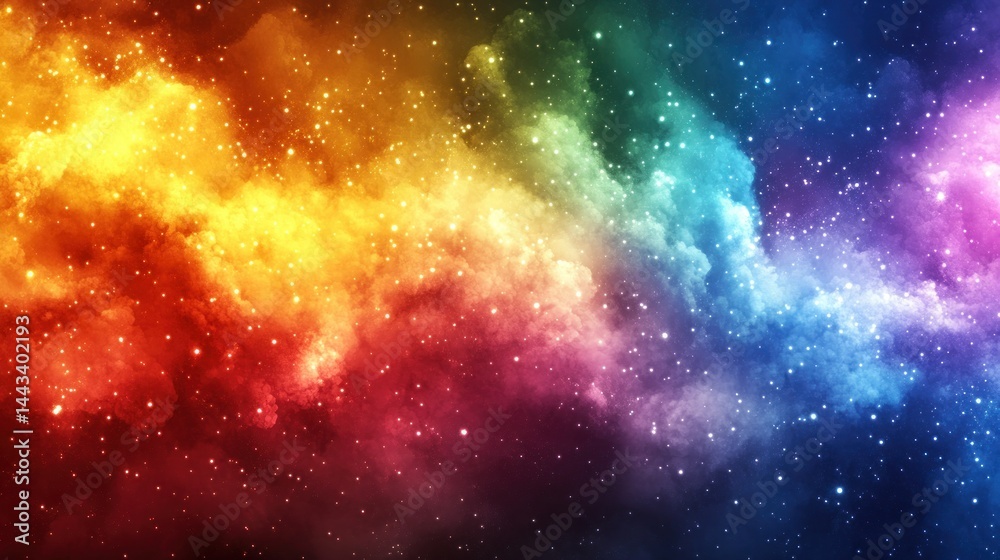 Colorful nebulae and stars in deep space Colorful nebulae and stars in deep space