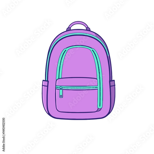 Purple backpack school bag for kids children student girls boys back to school education travel bag pack 