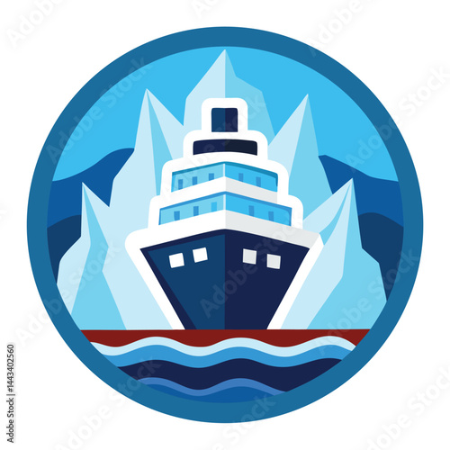 Ice breaker icon isolated on white background