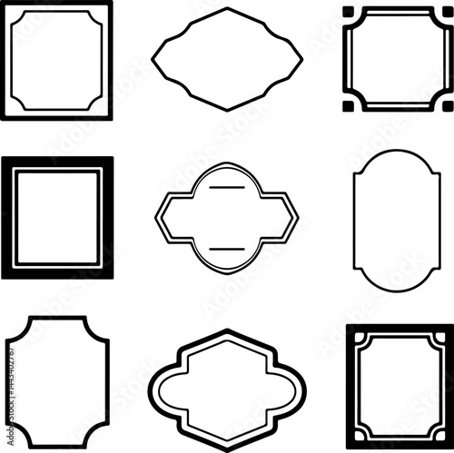 collections of decorative frames vector illustration