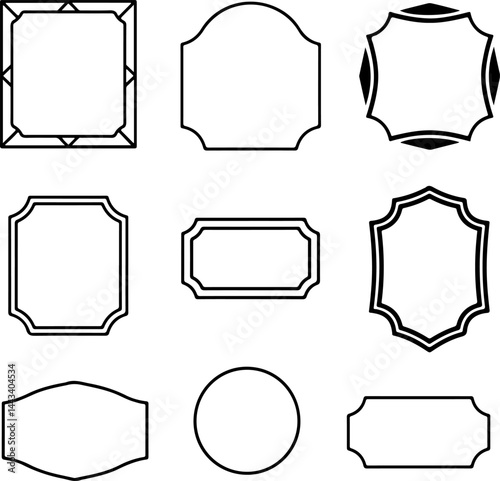 collections of decorative frames vector illustration