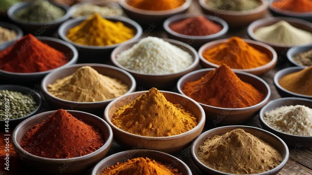 A backdrop of assorted spices A backdrop of assorted spices