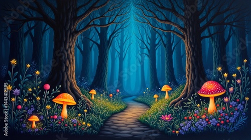 Enchanted Forest: A Realm of Magic and Light