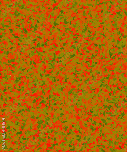 A scattering of autumn leaves in various shades
