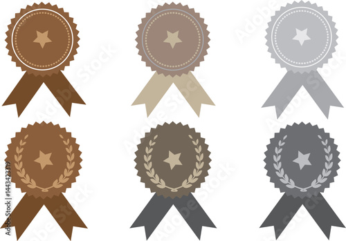 Realistic Gold, Silver, and Bronze Medals Set – Vector Champion Awards and Winner's Badges for Certificates and Labels.