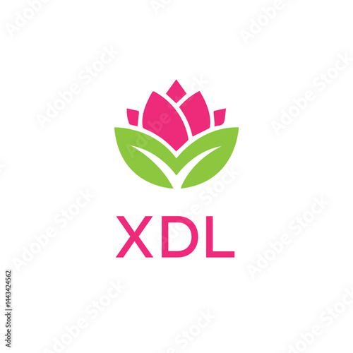 XDL letter logo design on white background.. photo