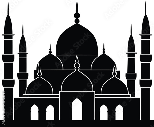 taj mahal vector illustration