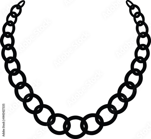 metal chain isolated on white