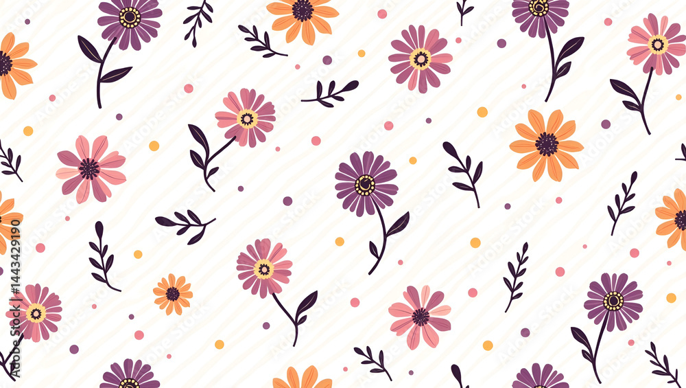Obraz premium seamless floral pattern
