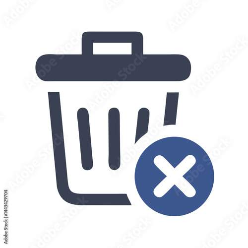 Photo Trash Bin Deletion Icon – Image Removal and File Cleanup Symbol for Digital Media Management