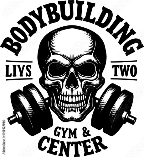  Grim Reaper Gains gym Skull  vector