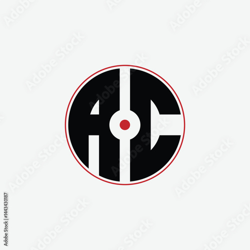339 letter logo shape geometric math educational learning round circle ellipse gun target negative space A C