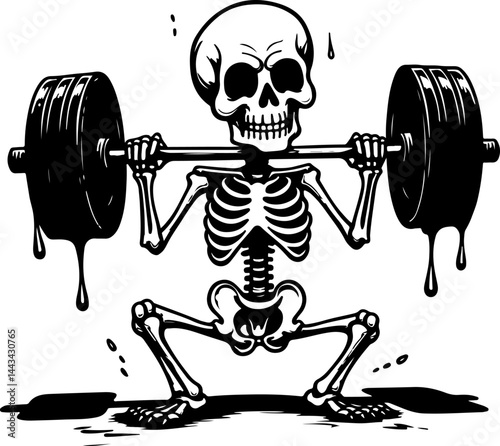  Grim Reaper Gains gym Skull  vector