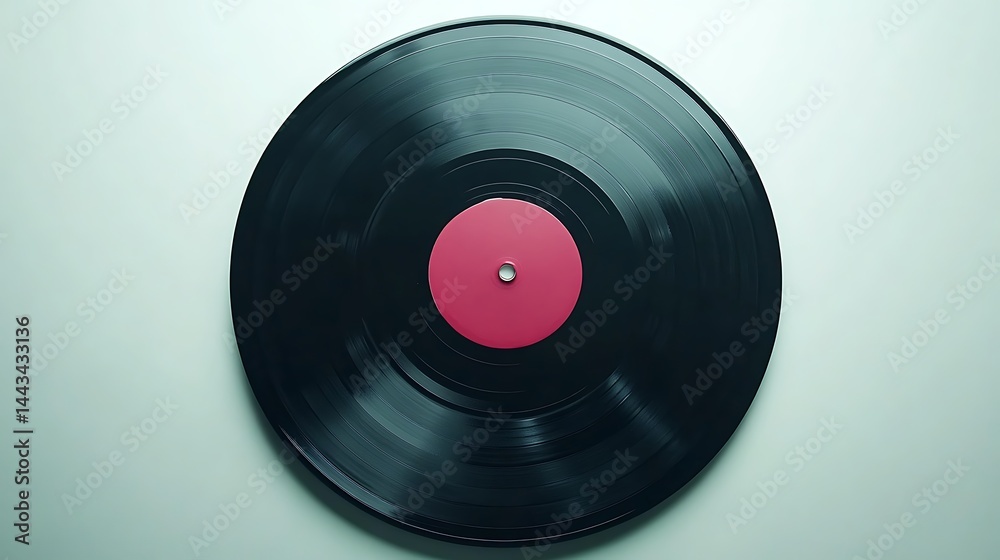 Obraz premium Vinyl record close up of a classic music medium