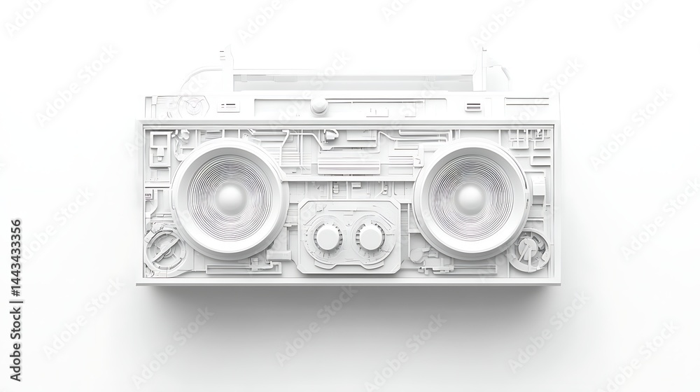 Fototapeta premium White boombox design