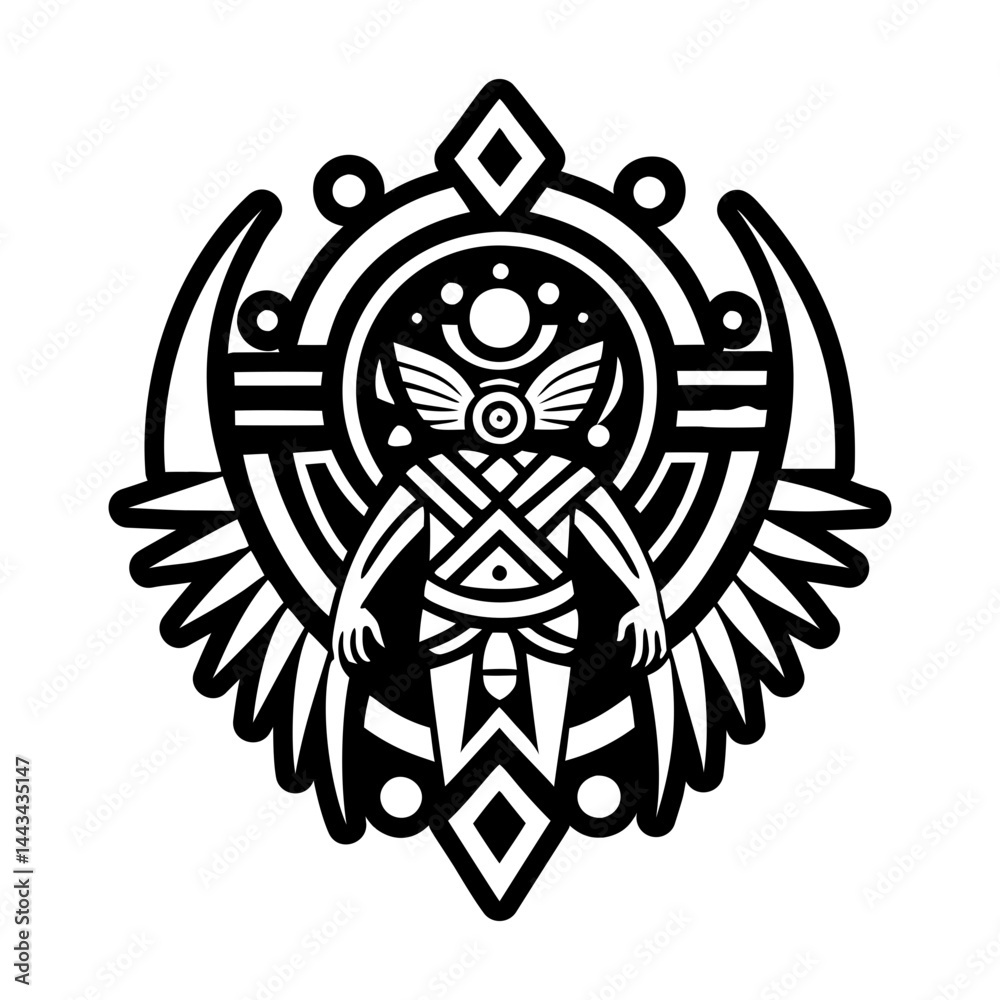 Obraz premium A solid style icon of guardian tattoo