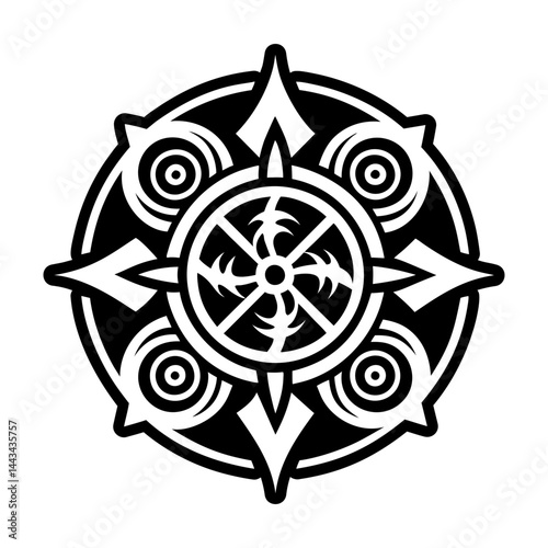 A glyph style icon of paleolithic art tattoo