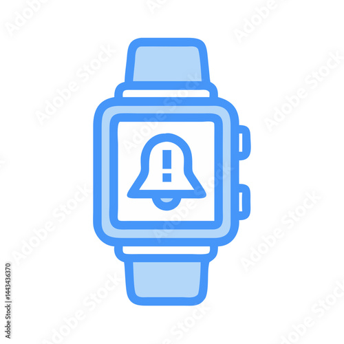 Smartwatch Alert Notification Icon – Wearable Device and Real-Time Notification Symbol for Technology and Communication