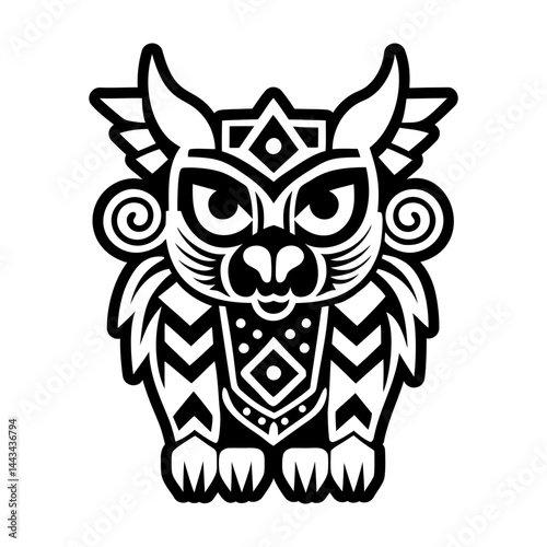 A solid style icon of animal totem symbol