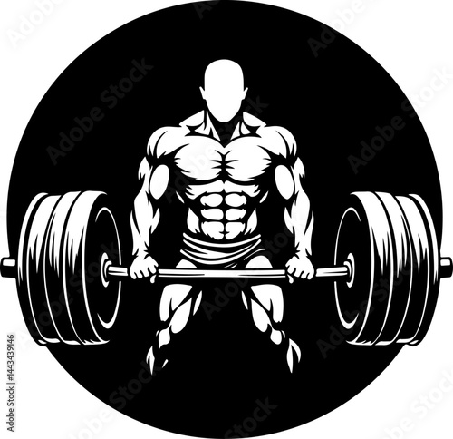  Powerful Deadlift Strength gym vector