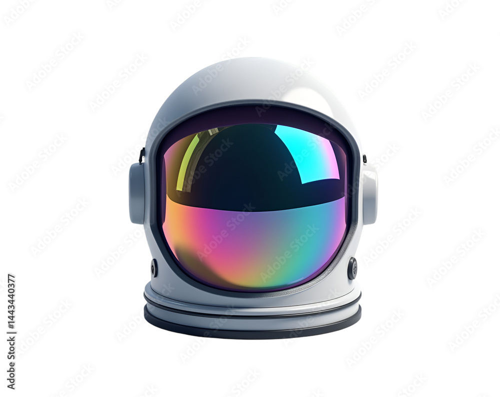 Fototapeta premium Futuristic Spacesuit Helmet with Reflective Visor Showcasing Advanced Technology and Exploration Concepts with Sleek Design and Modern Aesthetics for Space Exploration
