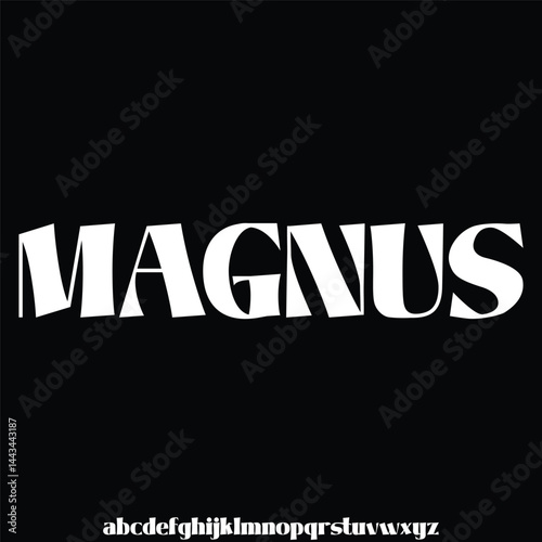 Elegant luxury curved typeface display font vector. Beautiful typography style illustration